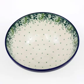 Miska ceramiczna 056 h-10cm <br> 2206X Zielone paprocie